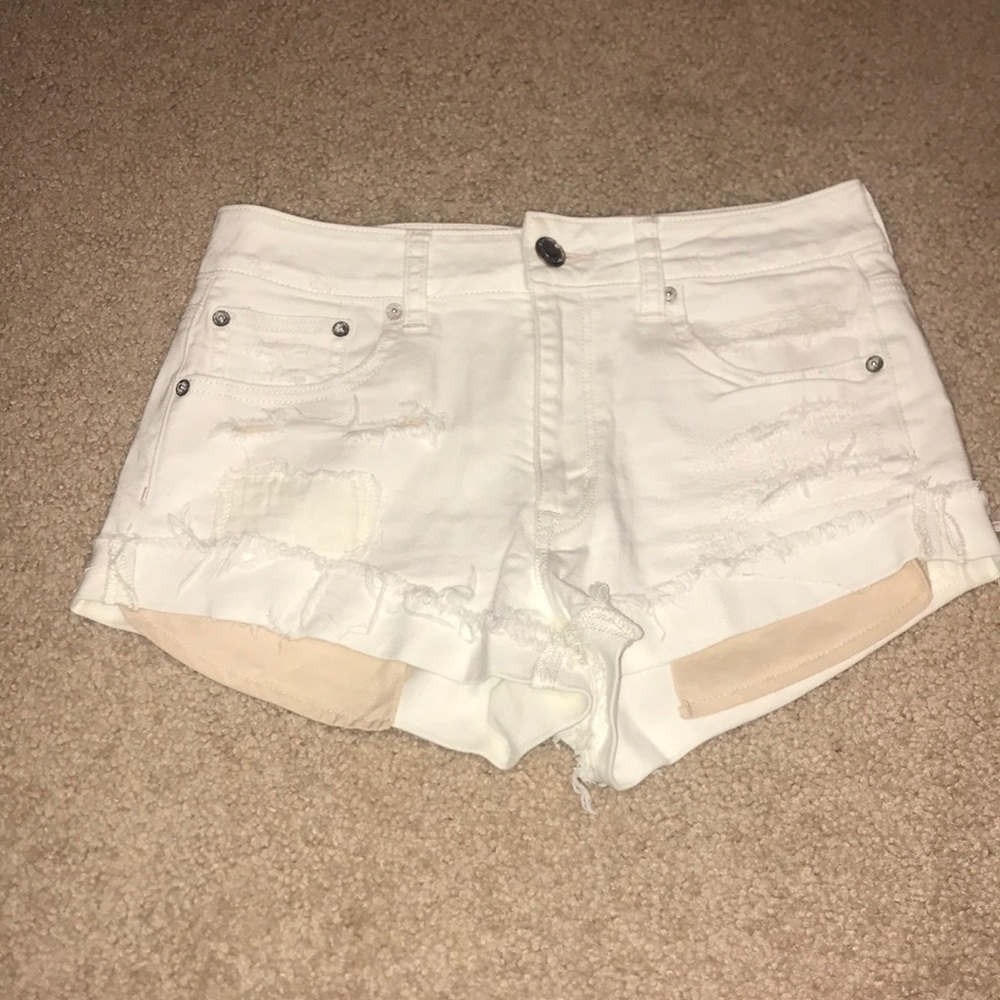 White Denim Shorts